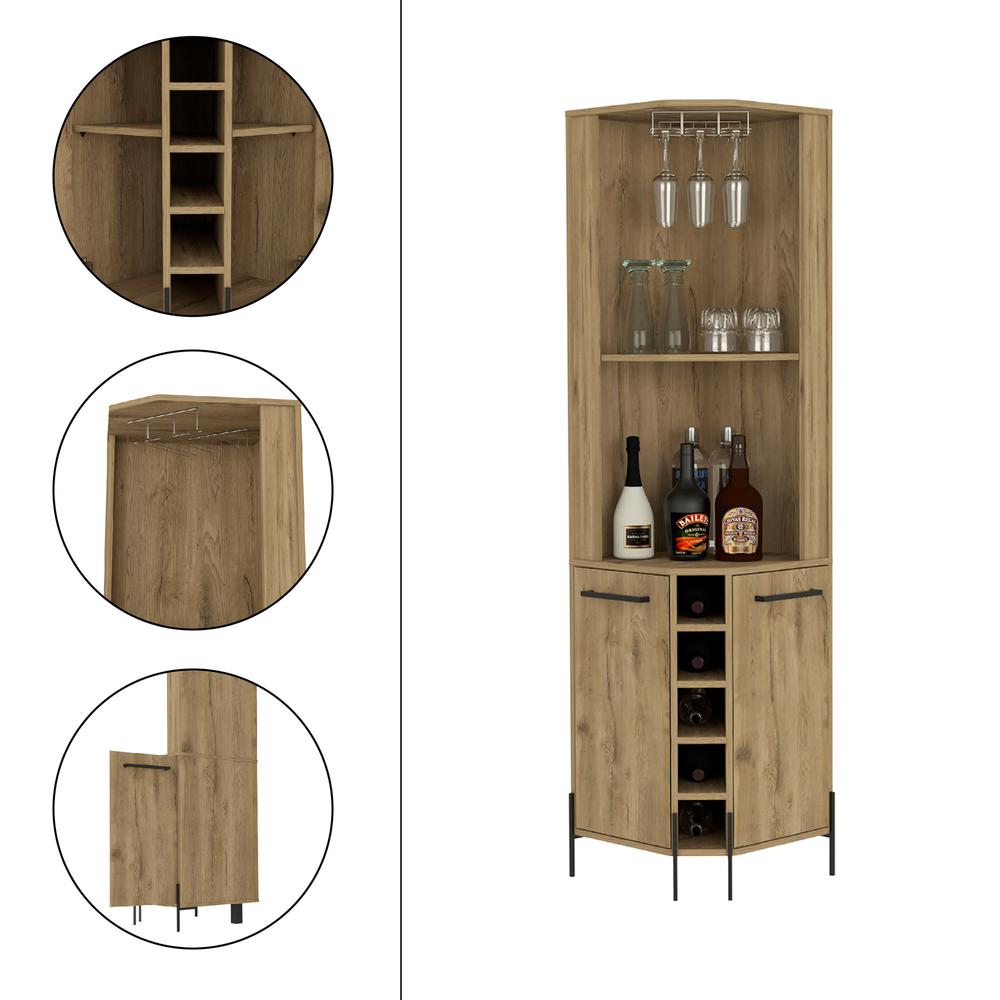DEPOT E-SHOP Bosnia Corner Bar Cabinet. Picture 2