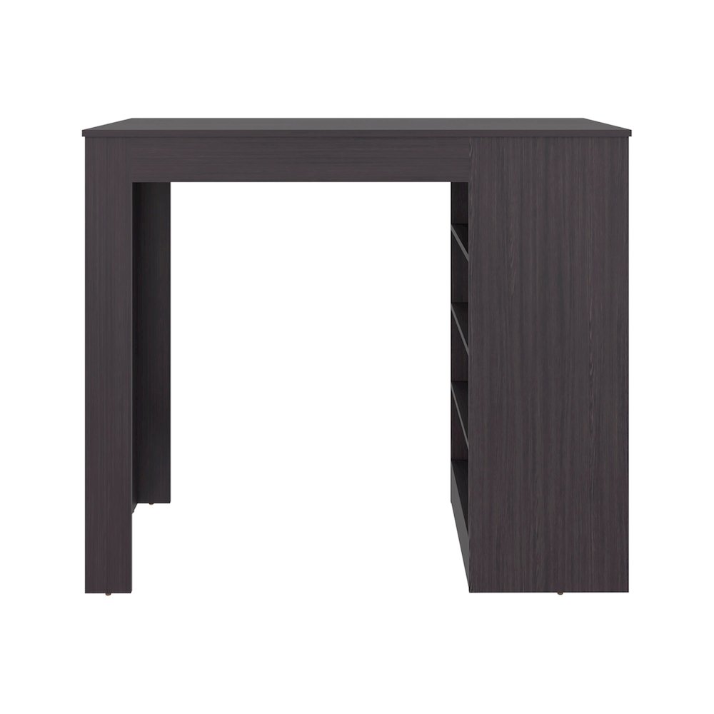Dulac Kitchen Island, 4 Shelves, Black Wengue. Picture 6