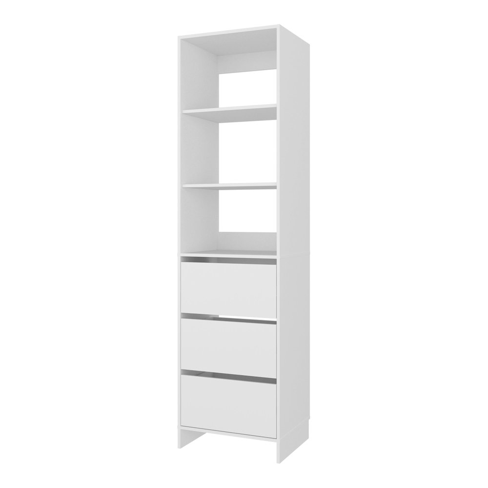 Erie Closet, 3 Drawers, 3 Shelves, White. Picture 8