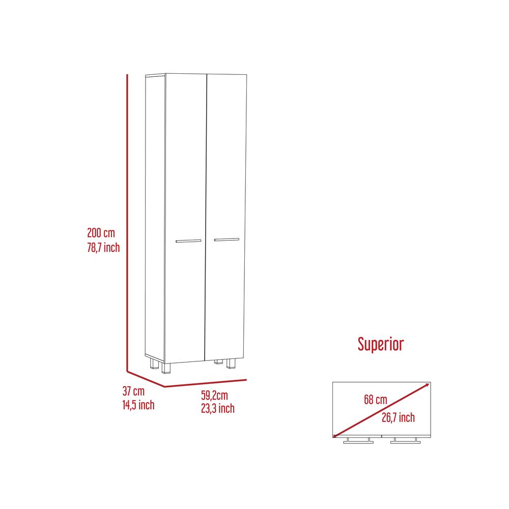 Tunez Pantry Cabinet White (2C) Blanco. Picture 8