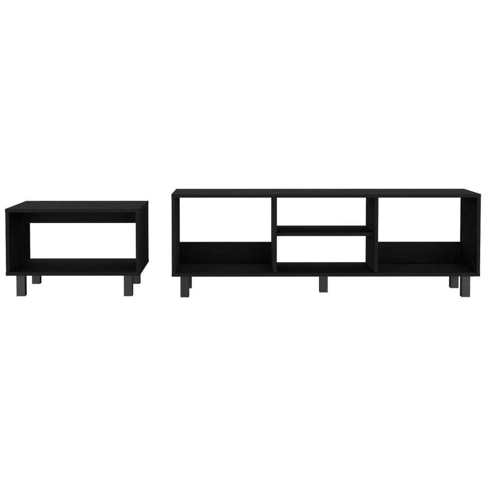 Carter 2 Piece Living Room Set, Streamlined with TV Stand and Coffee Table. Picture 6