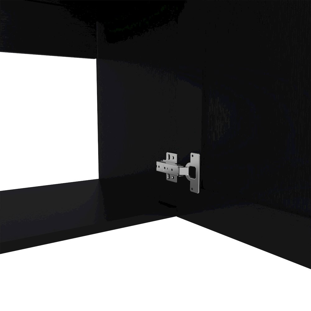 Burbank Wall Cabinet, 2 Doors, Black Wengue. Picture 3
