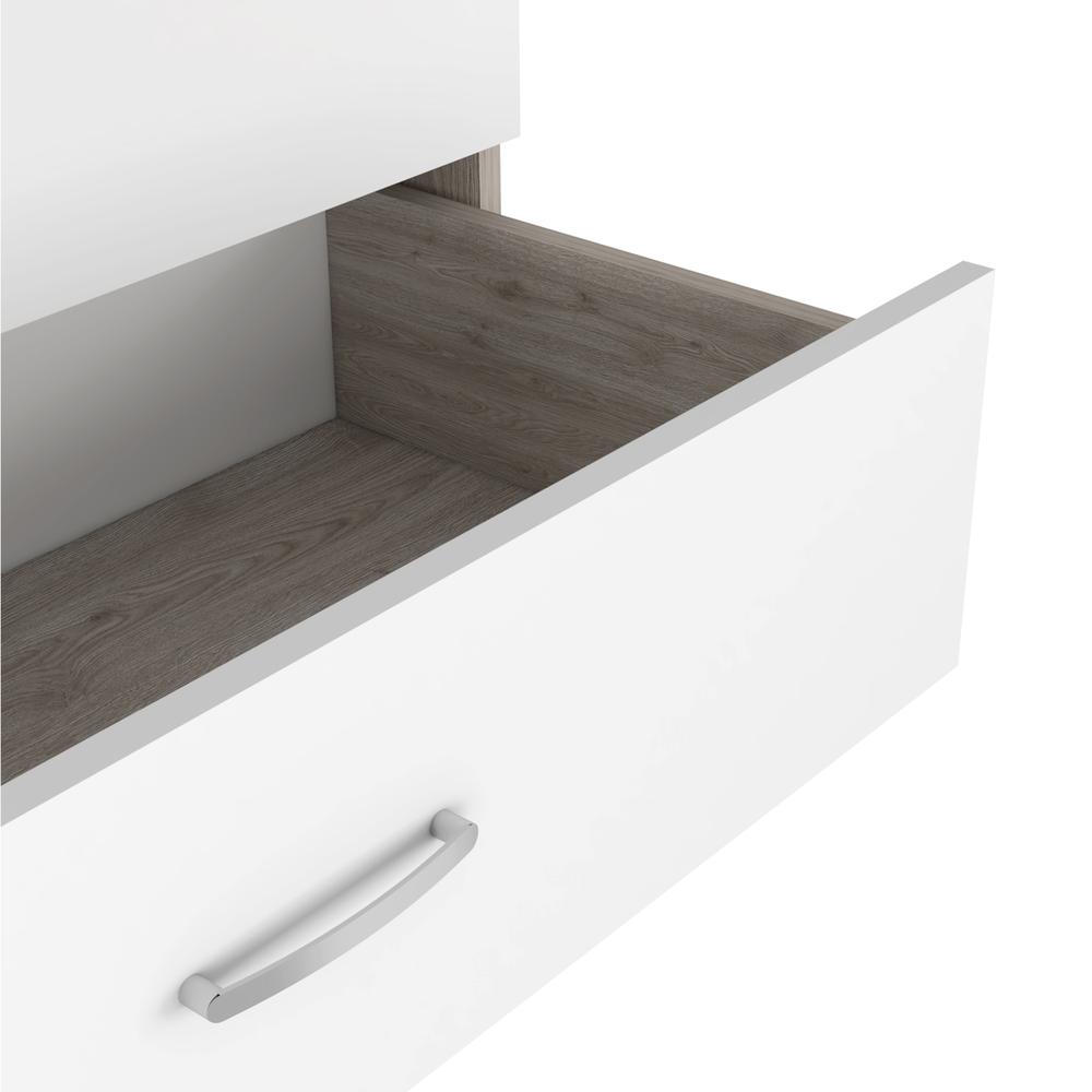Zurich Three-Drawers Dresser-Light Grey/White. Picture 7