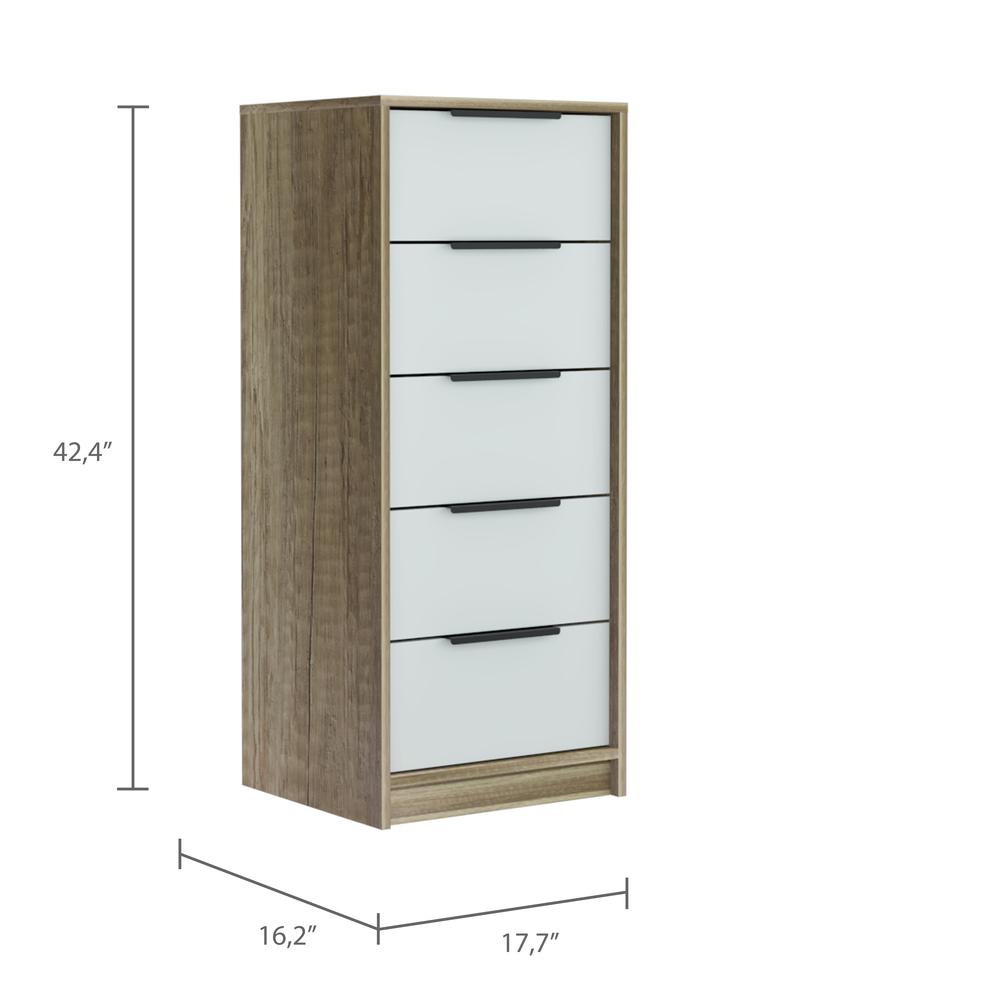 Egeo 5 Drawer Dresser White. Picture 5