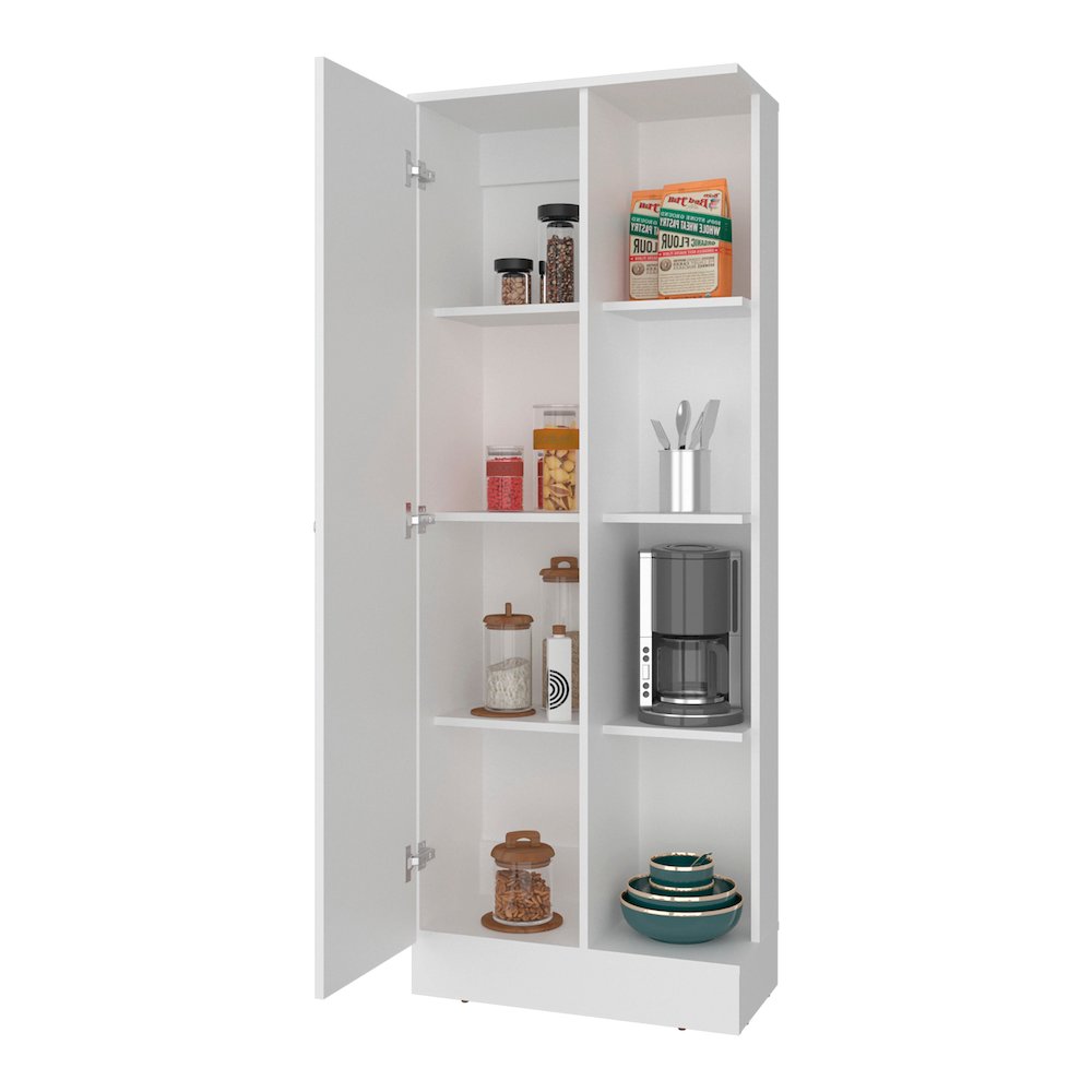 Multi-Storage Cabinet with Storage Compartments, Versatile Organization, White. Picture 7