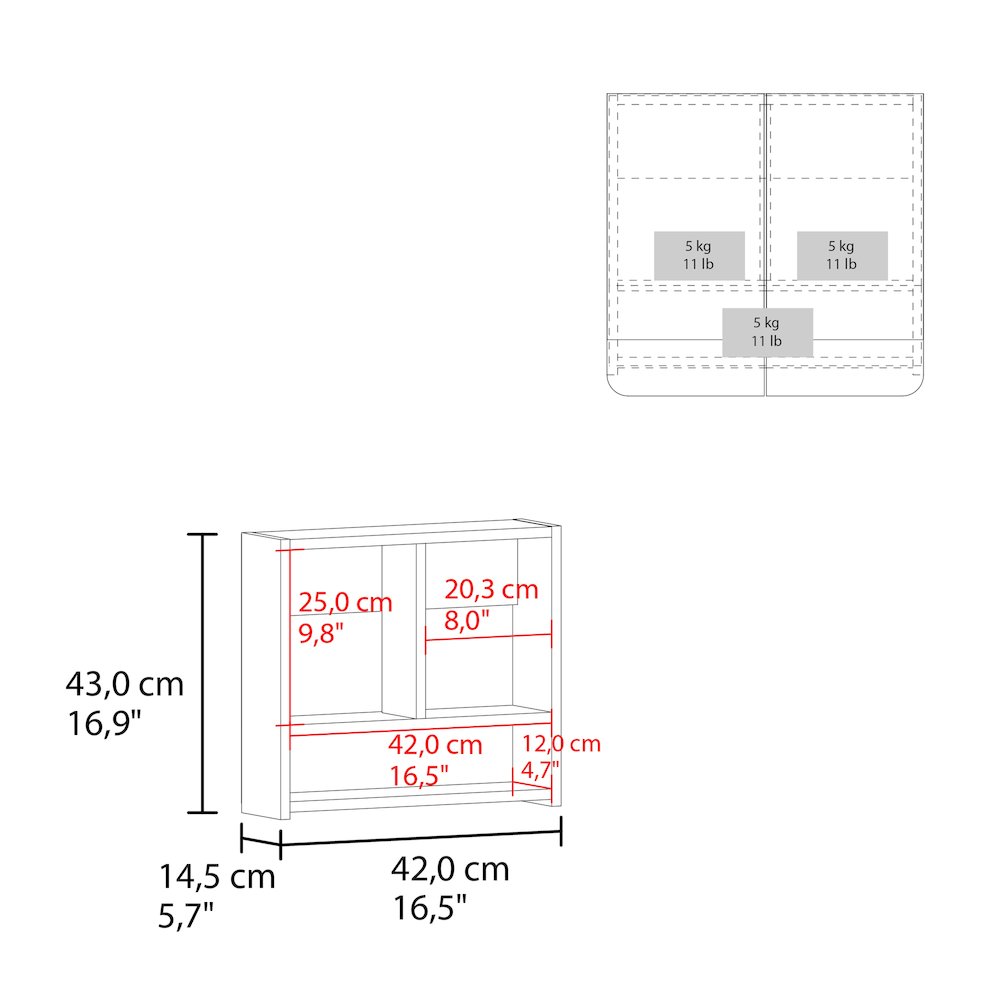 Argos Medicine Cabinet, 2 Doors, 3 Shelves, 2 Mirrors, White. Picture 7