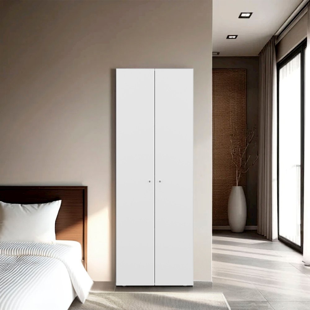 Ghent Armoire, 2 Doors, 4 Shelves, White. Picture 4