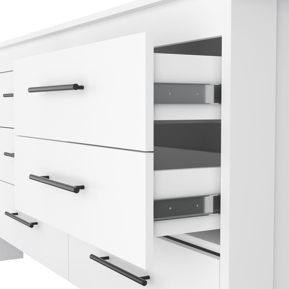 Paris 6 Drawer Double Dresser - White. Picture 4
