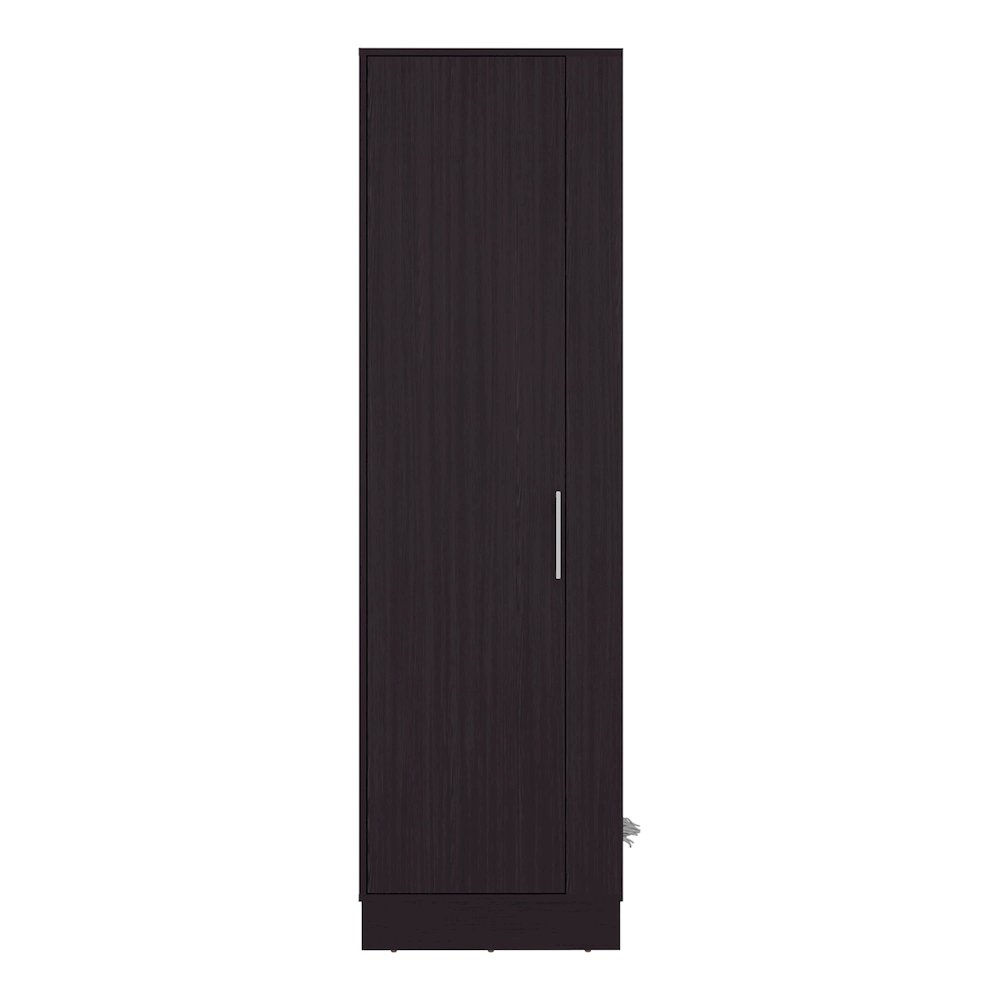 Fairfield Utility Storage Cabinet with 6-Tier Shelf, Broom Hangers, Black Wengue. Picture 3
