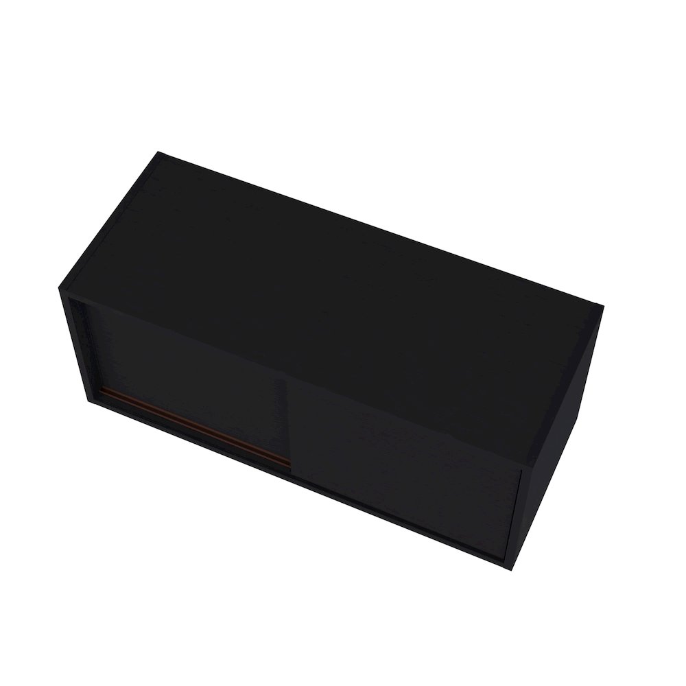 Slana Wall Cabinet, 2 Sliding doors, 1 Shelf, Black. Picture 5