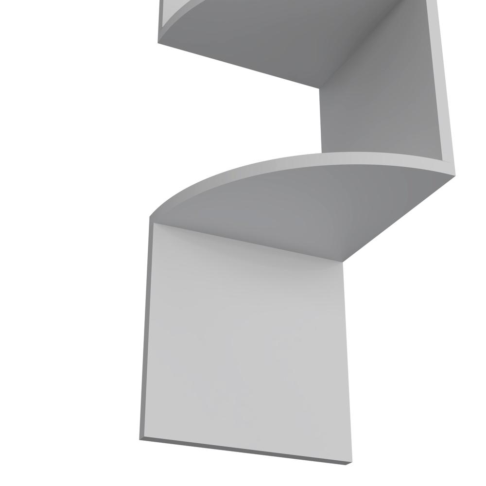 Roy Corner Floating Shelf, Modern 4-Tier Display, White -Living Room. Picture 4