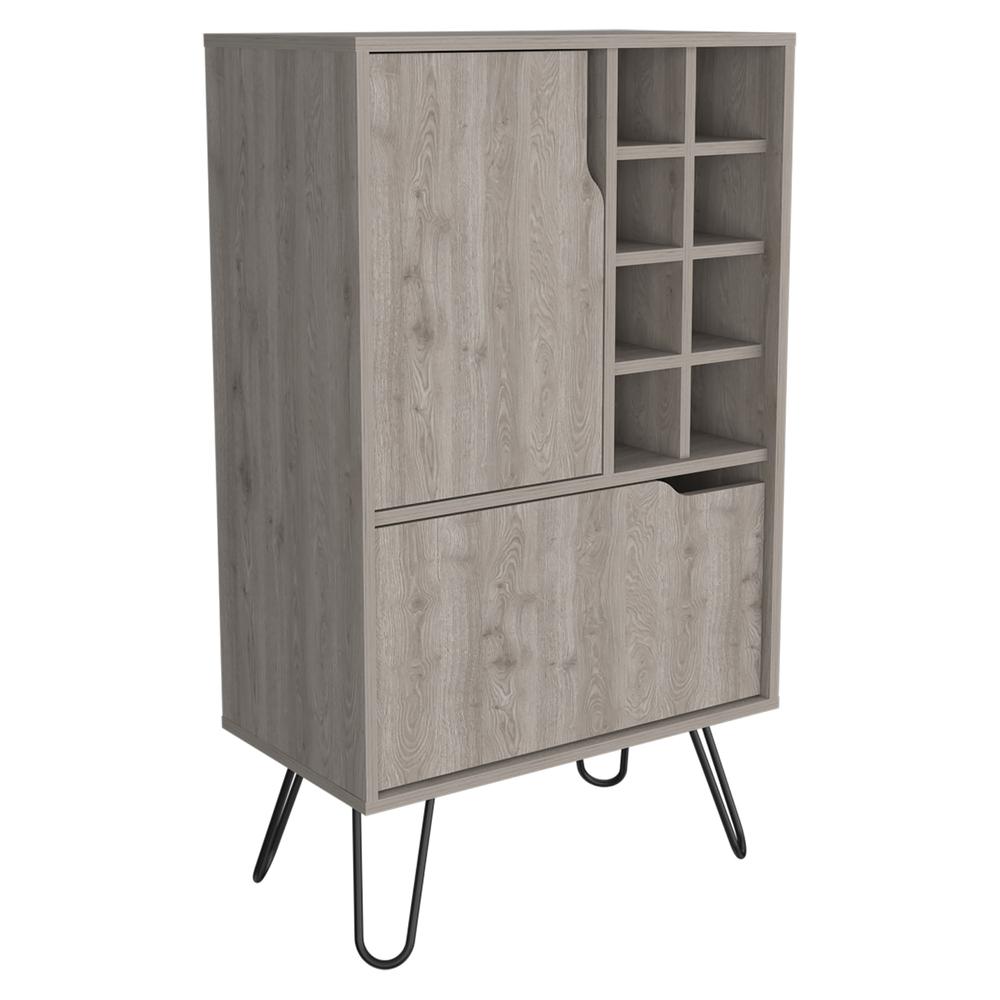 Zamna L Bar Cabinet-Light Grey. Picture 1