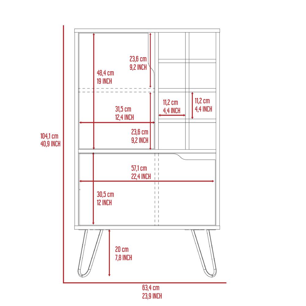 Zamna L Bar Cabinet-Light Grey. Picture 9