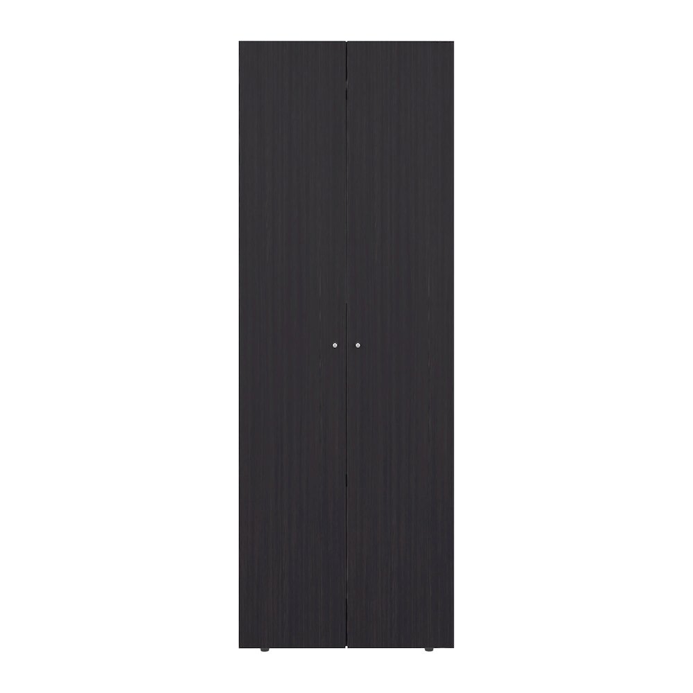 Lisle Armoire, 2 Doors, 2 Shelves, Black Wengue. Picture 2