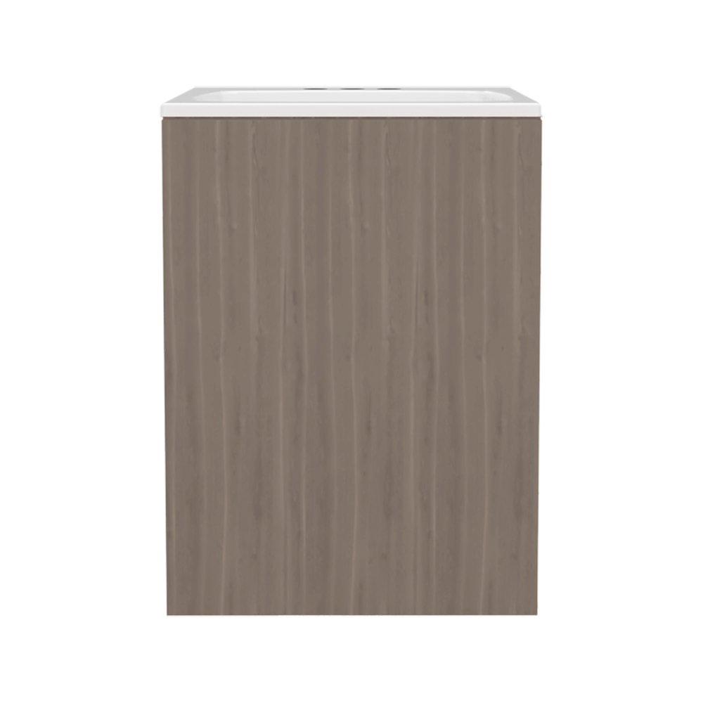 Froid Bathroom Vanity, 1 Door, 3 shelves, Smokey Oak. Picture 6