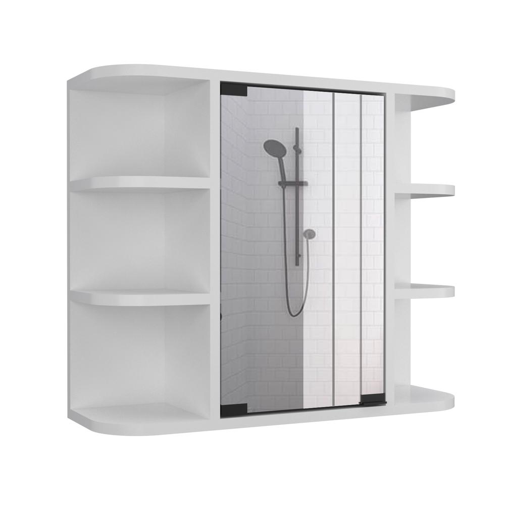 Roma Mirrored Medicine Cabinet White. Picture 1