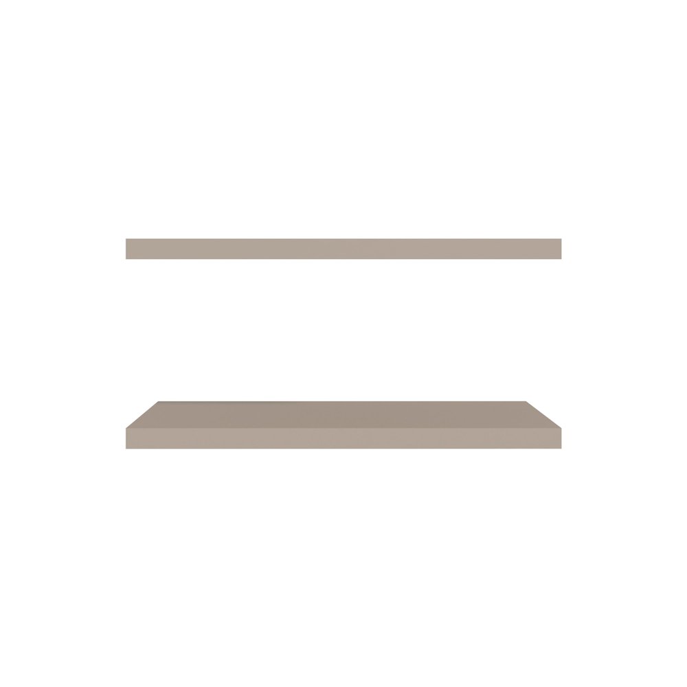 Belville Floating Shelves, 2 Shelves, 1.50" H, Taupe. Picture 1