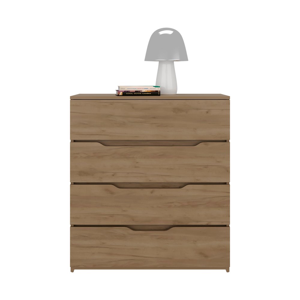 Aralia Drawer Dresser, Four Drawers, Superior Top, Natural Oak. Picture 8