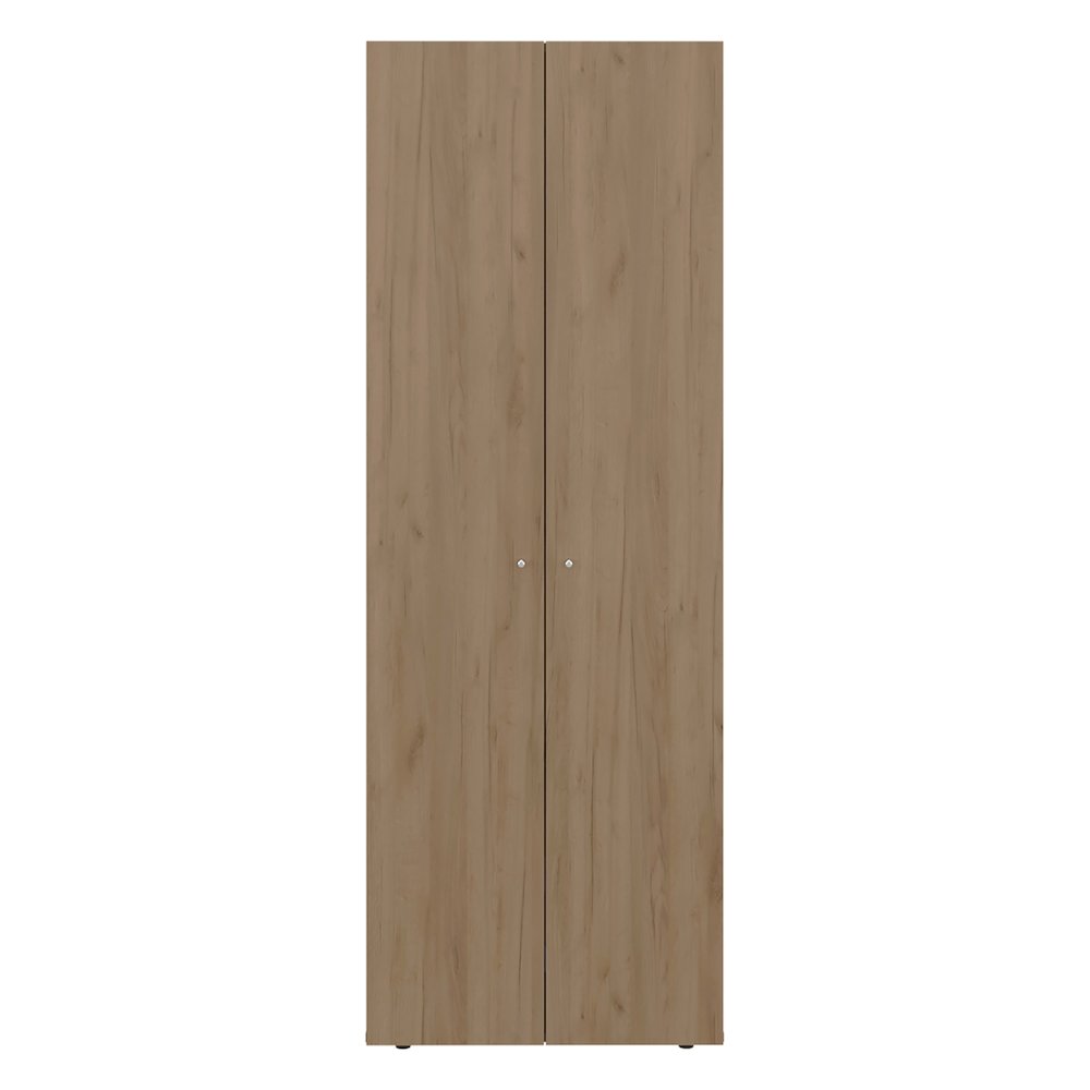 Ghent Armoire, 2 Doors, 4 Shelves, Natural Oak  / White. Picture 1