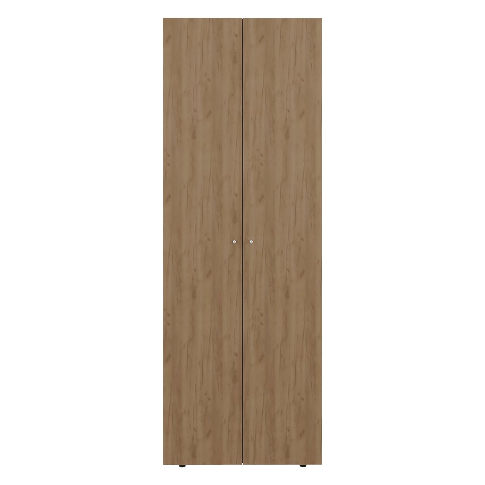 Lisle Armoire, 2 Doors, 2 Shelves, Natural Oak / White. Picture 2