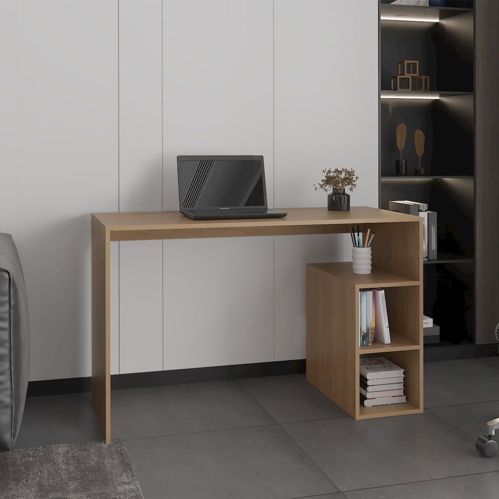 Benson Desk, 3 Shelves, Light Pine. Picture 6