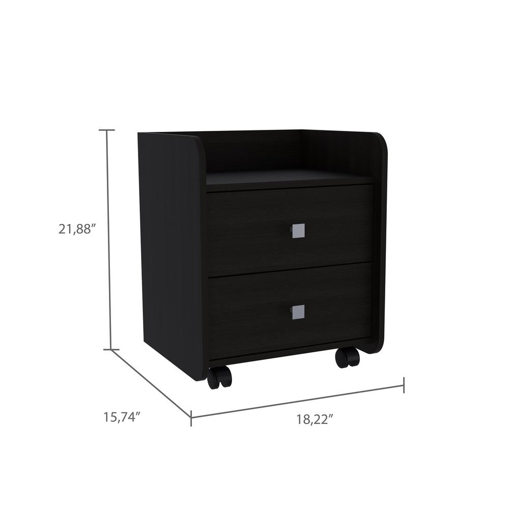Marsella Nightstand-Black Wengue. Picture 8