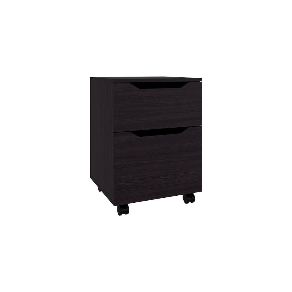 Keota Nightstand, 1 Drawer, 4 Legs, Black. Picture 4