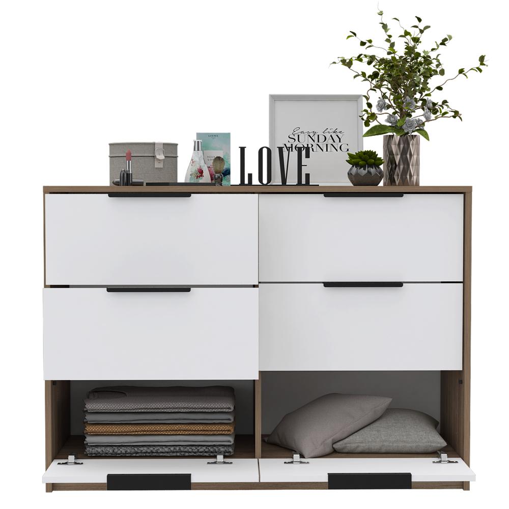 Egeo 4 Drawers Dresser Pine-White. Picture 6