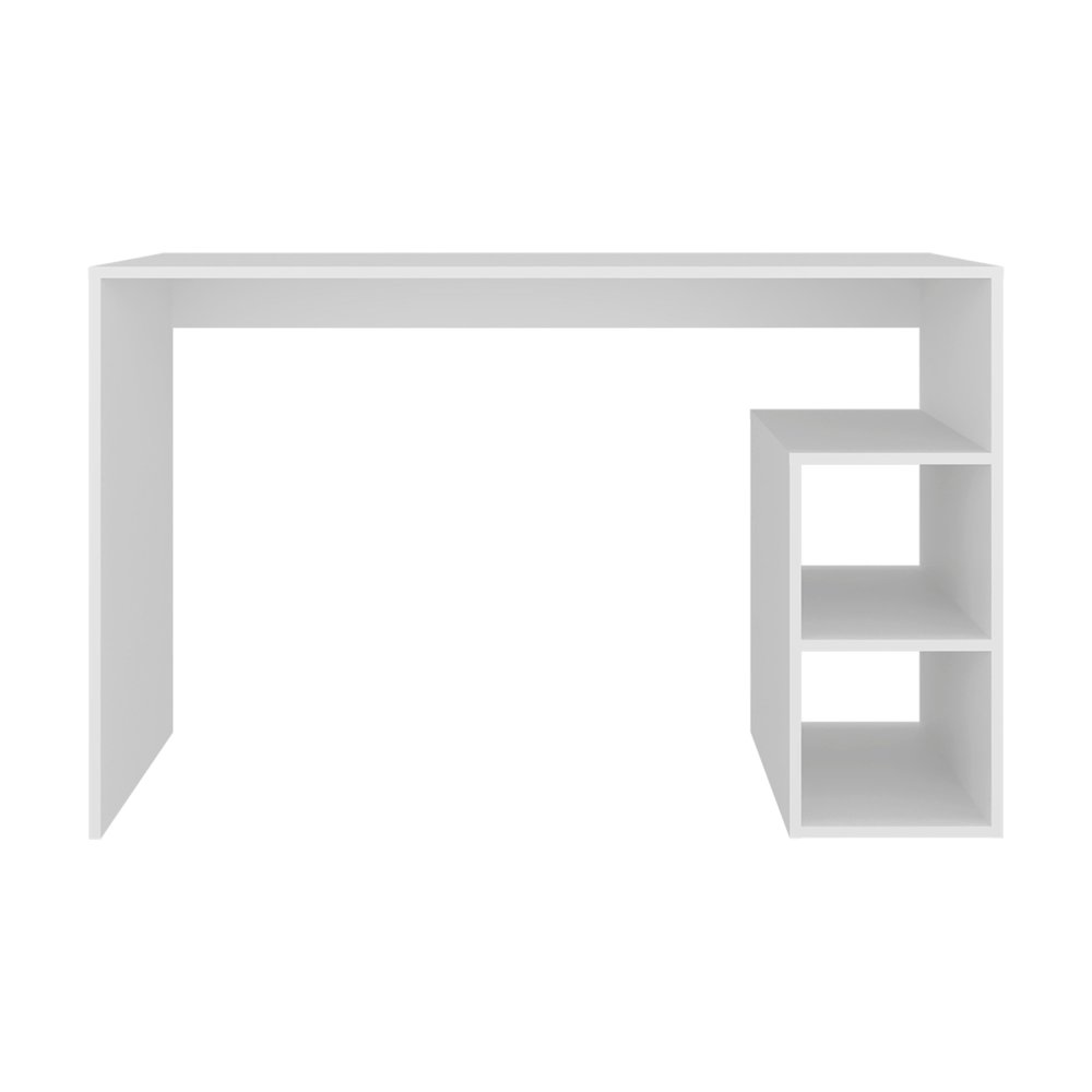 Benson Desk, 3 Shelves, White. Picture 2