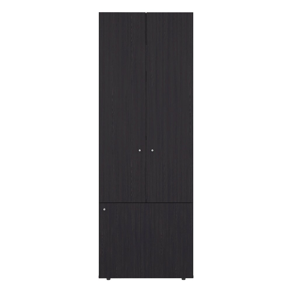 Trego Armoire, 3 Doors, 4 Shelves, Black Wengue. Picture 6