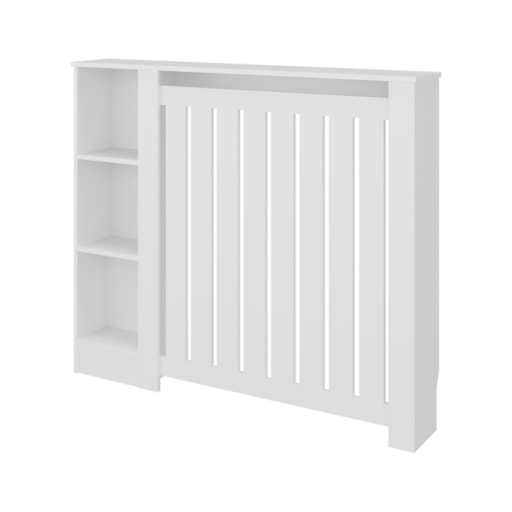 Jesup Radiator Cover Cabinet, 3 Shelves, White. Picture 5