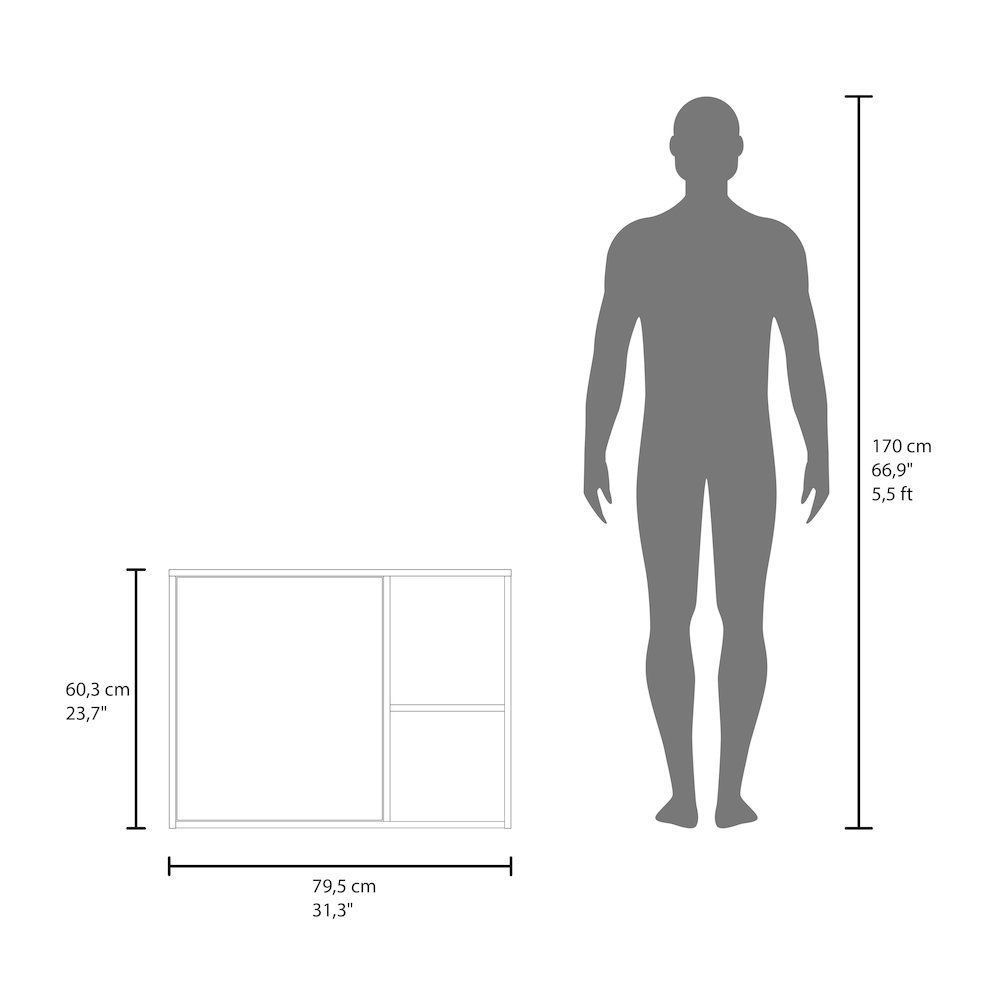 Nome Medicine Cabinet with Interior Storage Compartments, White. Picture 5