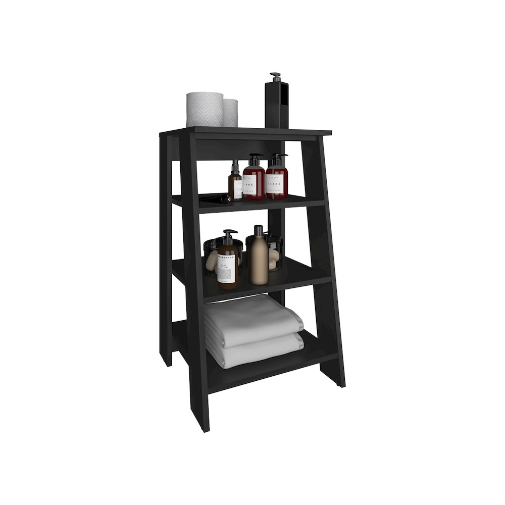 Colyn Linen Cabinet, Four Shelves, Vertical, White. Picture 5