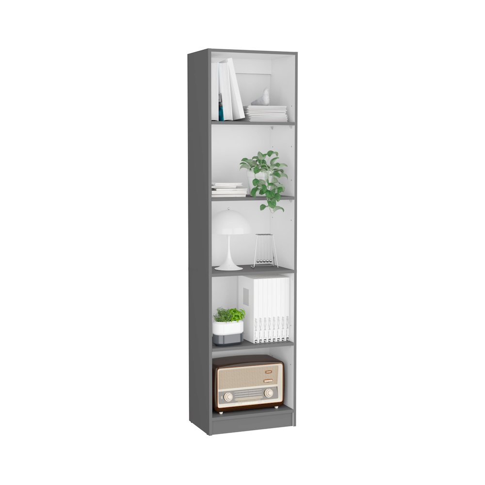 Vinton XS Bookcase Compact Bookshelf with Multiple Shelves. Picture 4
