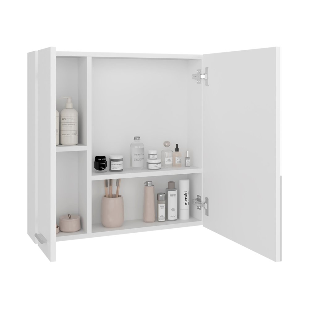 Harbor Medicine Double Door Cabinet,Four Interior Shelves, White. Picture 7