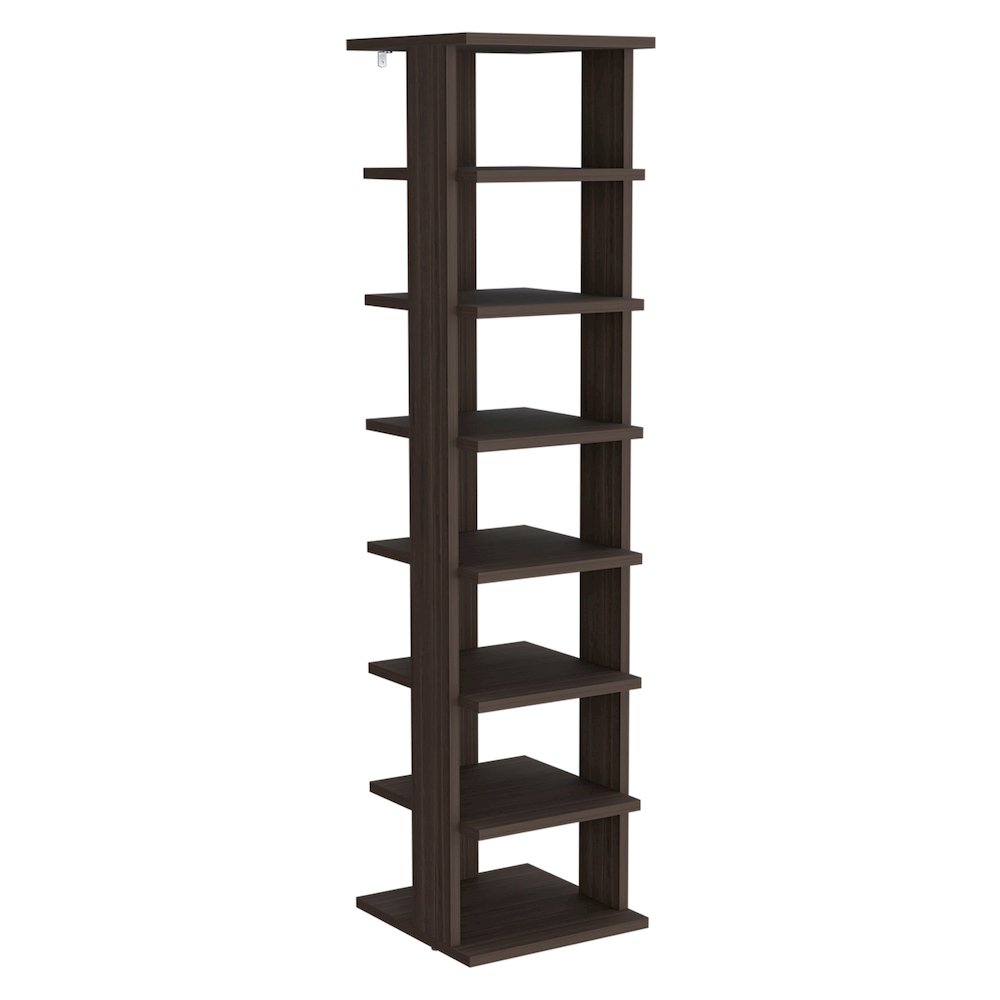 Glacier Shoe Rack, 7 Shelves, Gray Walnut. Picture 5