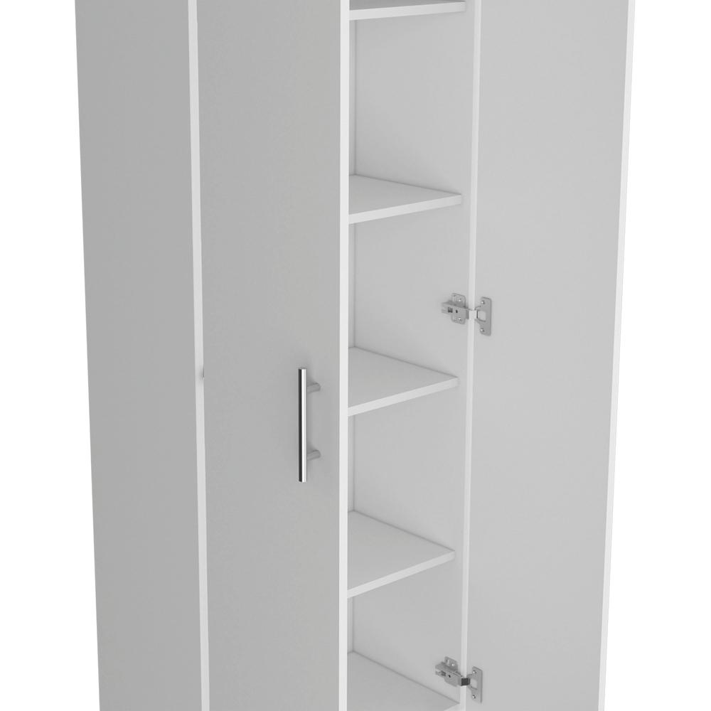 Teller Pantry Cabinet with 5 Shelves, White -Kitchen. Picture 4