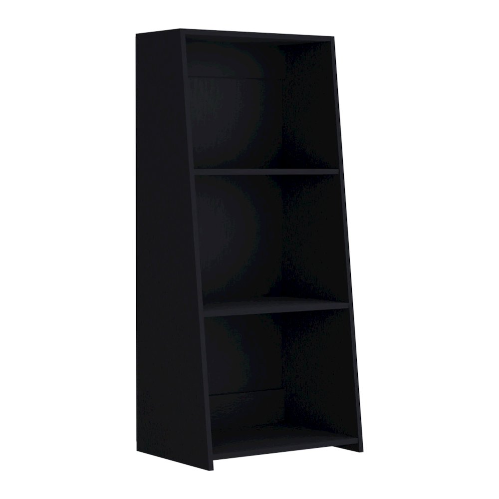 Gakona Bookcase, 3 shelves, Black. Picture 1