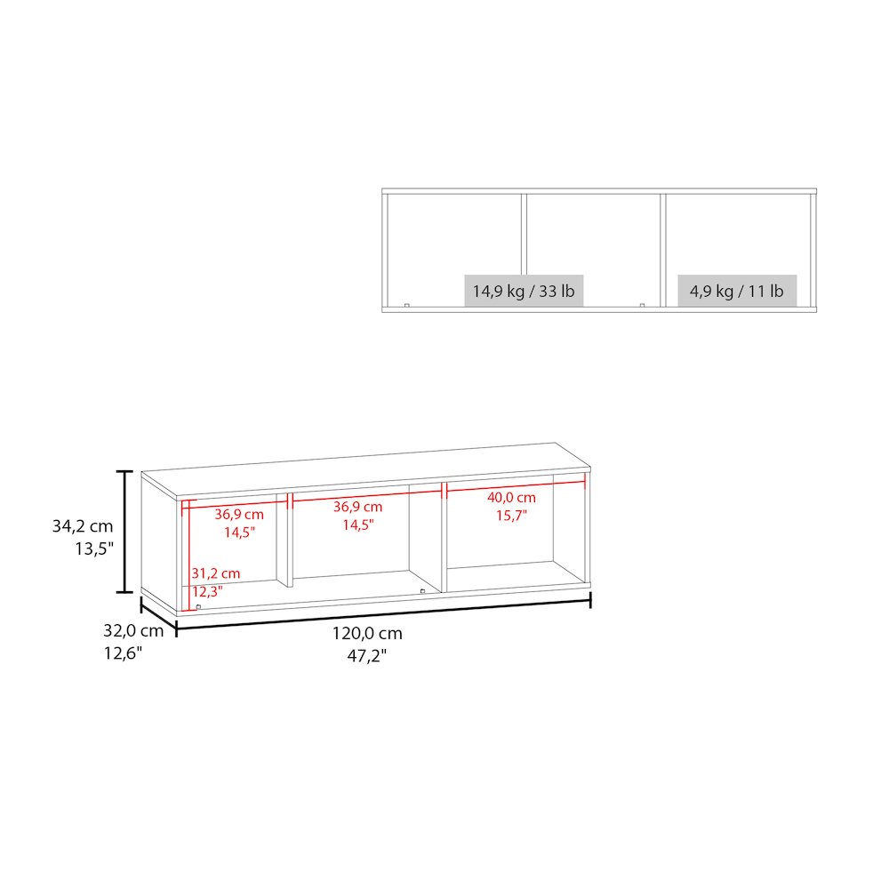 Somerset Wall Cabinet, 1 Door, 3 Shelves, Natural Oak / White. Picture 5