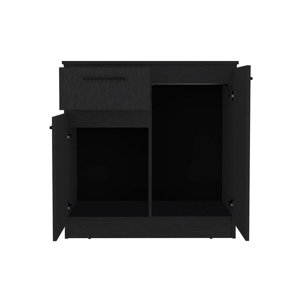 Orleans Dresser with 2-Door and Single Drawer, Black. Picture 1