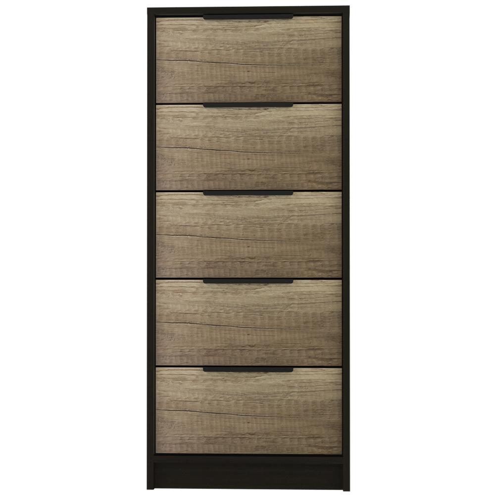 Egeo 5 Drawer Dresser Black Wengue. Picture 5