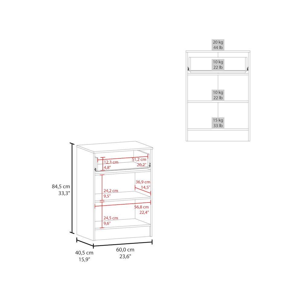 Pantry Organizer Cabinet with One Drawer, Two Interior Shelves, and Two Doors. Picture 5