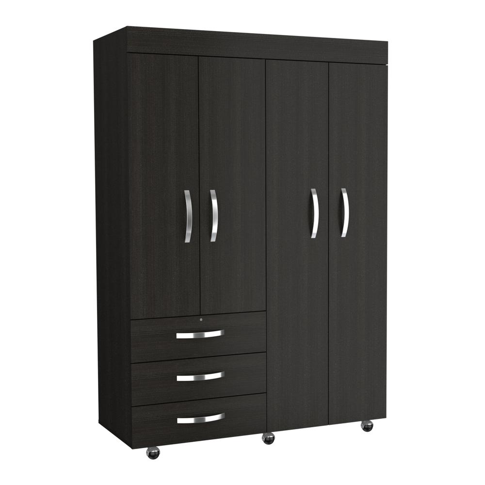 Hamilton Mobile Armoire - Black. Picture 1