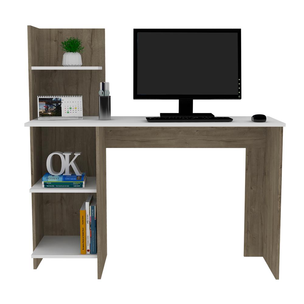 Toronto 120 Desk White-Light Oak. Picture 3