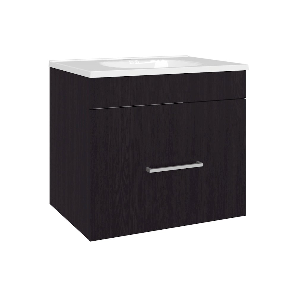Wixom Bathroom Vanity, 1 Drawer, Black Wengue. Picture 4