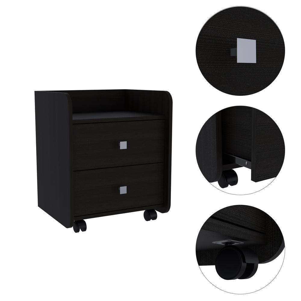 Marsella Nightstand-Black Wengue. Picture 6