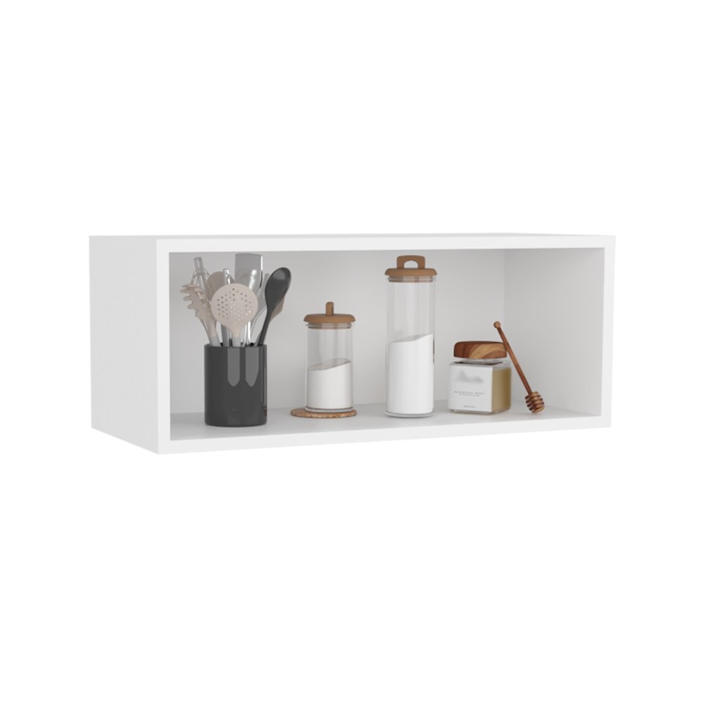 Ayden Wall Cabinet, 1 Spacious Shelf, White. Picture 5