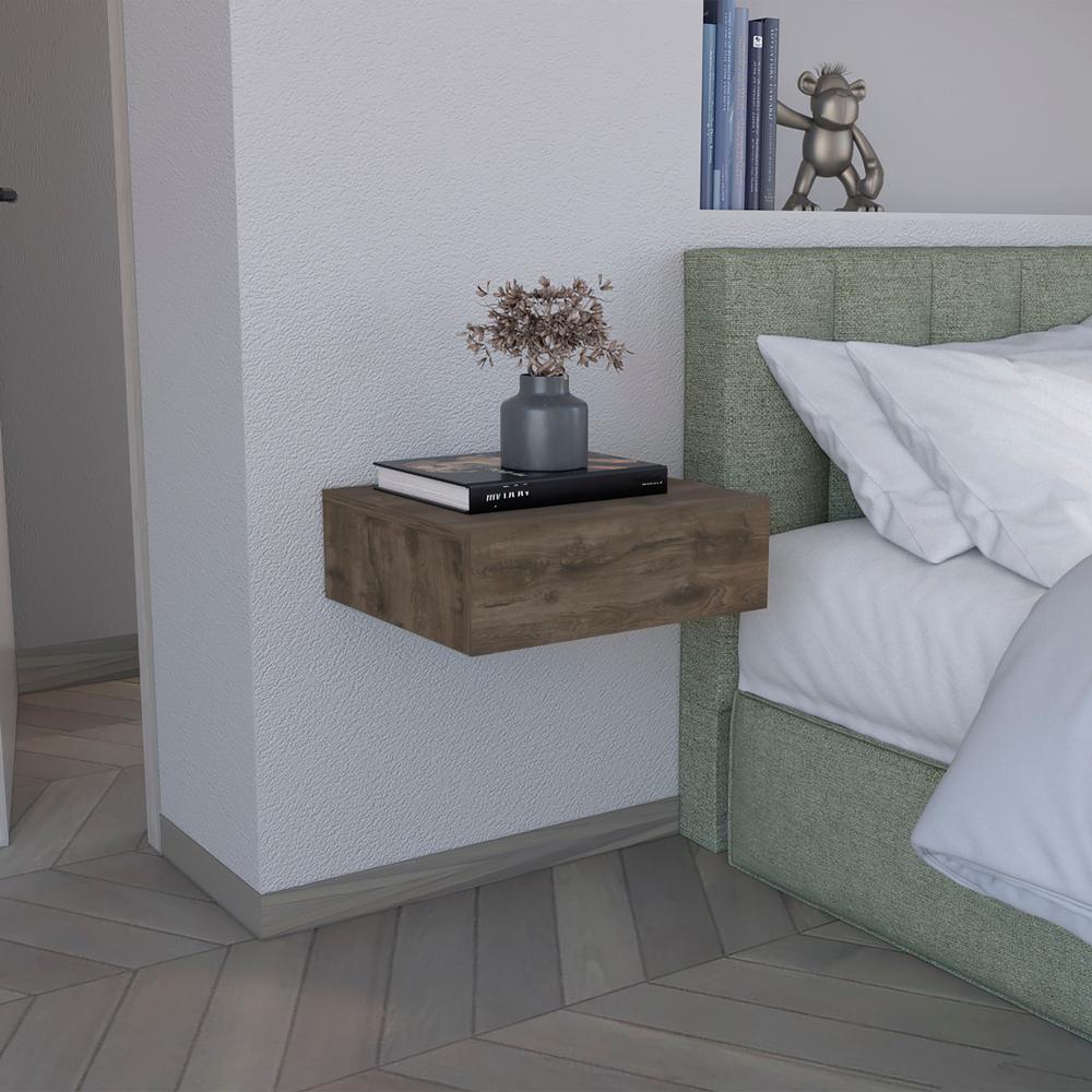 Ivor Floating Nightstand, Modern Wall-Mounted Bedside Shelf with Drawer. Picture 6
