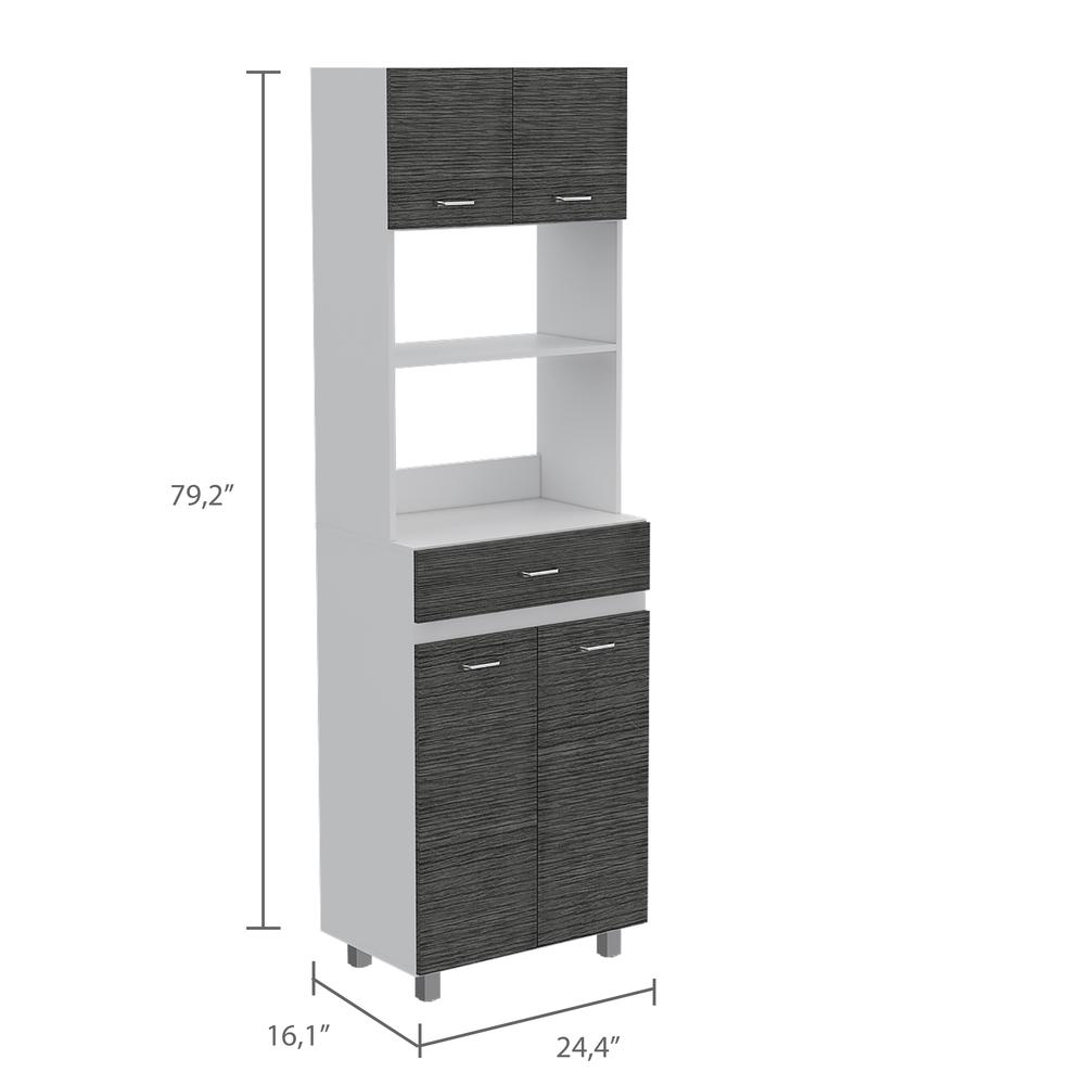Mucura Microwave Cabinet In White. Picture 5