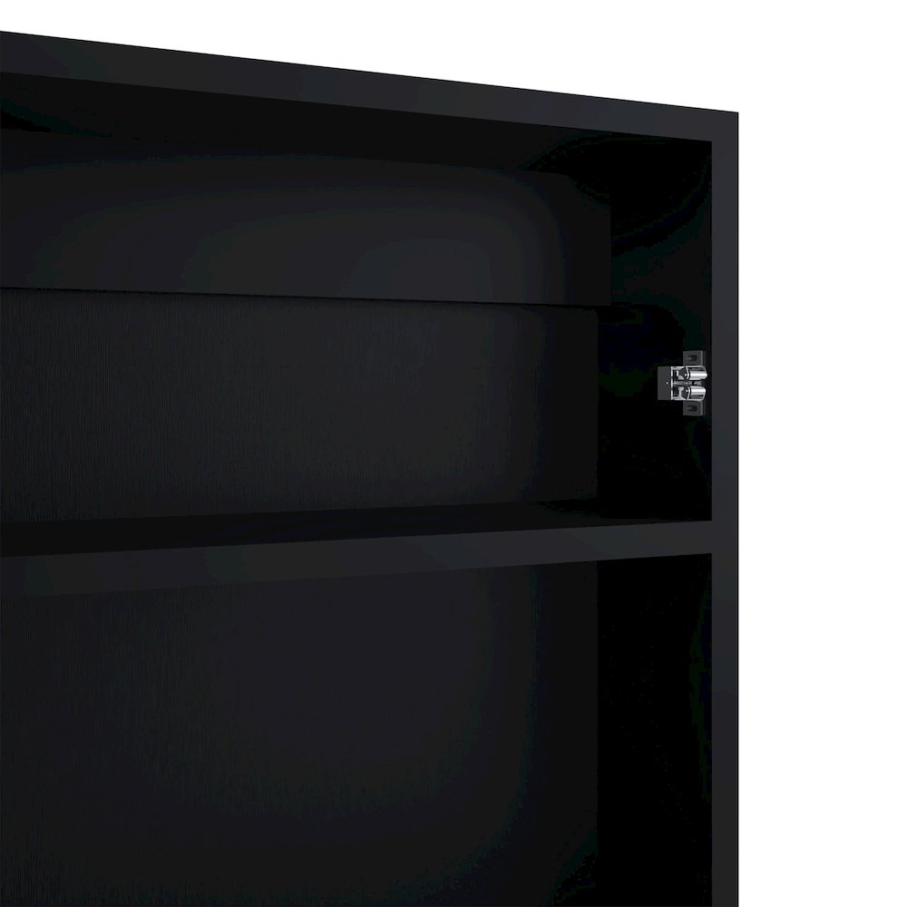 Kiana Medicine Cabinet, 1 Door, 3 Shelves, 25.70" H, 1 Mirror, Black Wengue. Picture 5